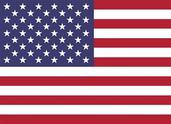 [ai] The flag of the United States, featuring 13 horizontal red and white stripes and a blue rectangle with 50 white stars arranged in nine rows.